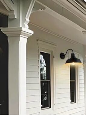 Industrial Outdoor Wall Sconce Black with Gold Interior14.5" Dome Gooseneck Barn